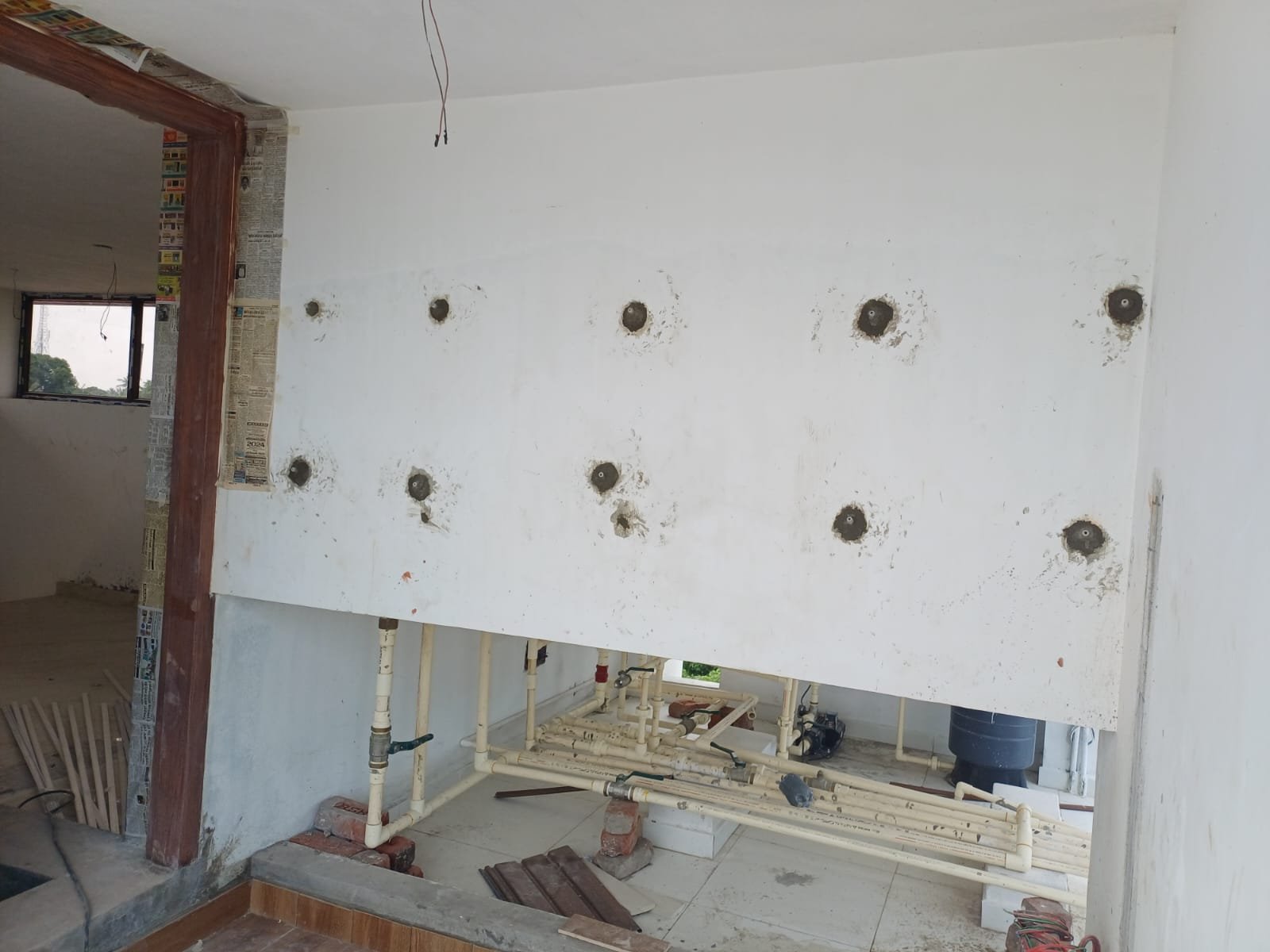 Pressure grouting work