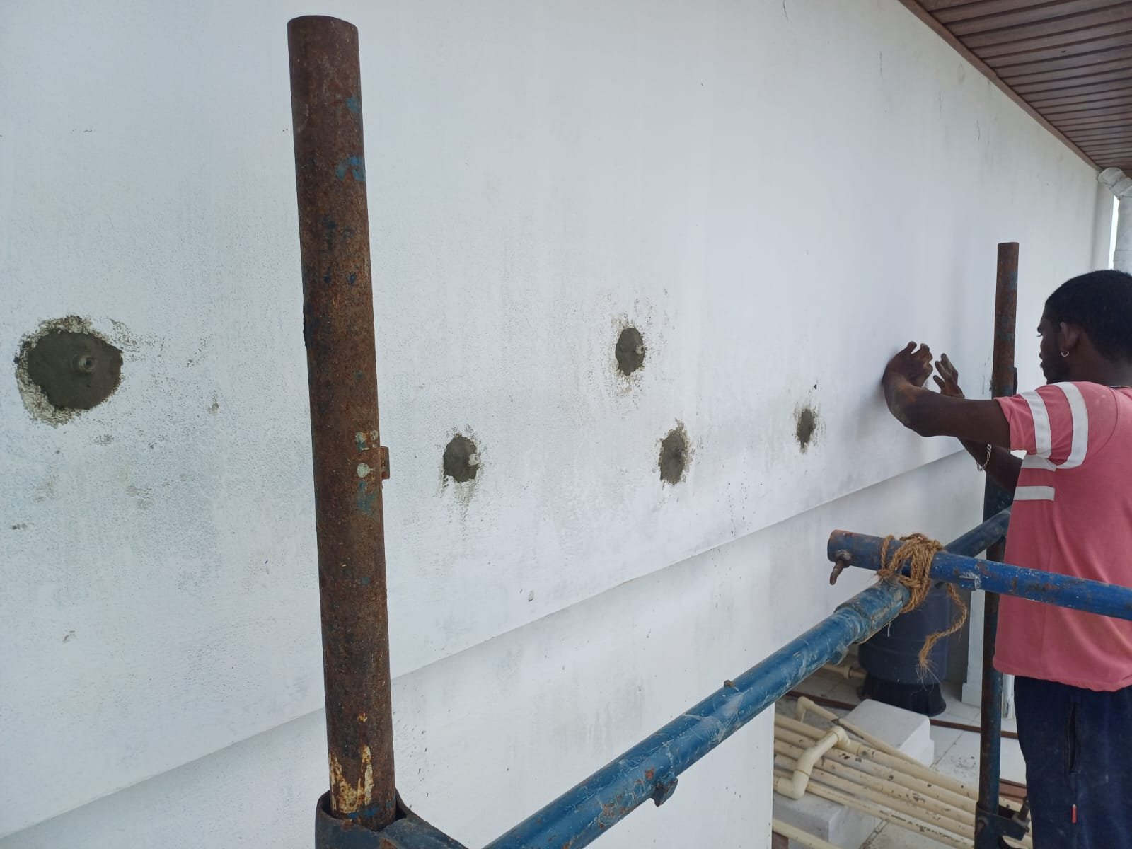 Pressure grouting work